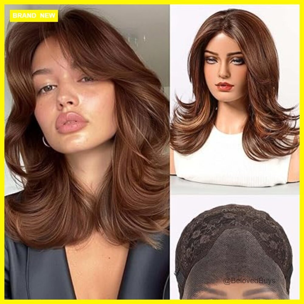 18-Inch Shoulder Length Lace Front Synthetic Wig Heat Resistant